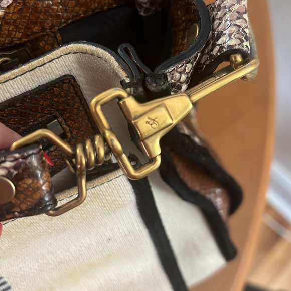 Proenza Schouler PS1 Medium Striped Canvas Leather Bag - Picture 6 of 12